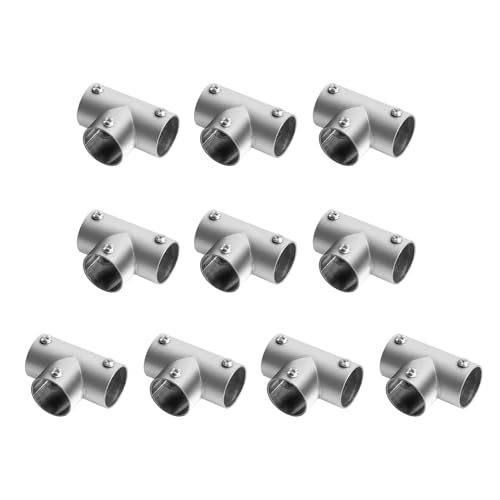 Set Of 10 Metal Pipe Clamps Handrail T Joint Accessories Heavy Duty Stainless Steel T Fittings Suitable For Tubing