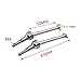 SKorFGX 2PCS Metal Drive Shaft Compatible with 1/16 RC Car Models 16207 16208 14209 14210 Upgrade Spare Parts(Black)