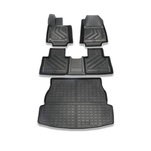 フロアマット に適合するRAV4 2020-2024 用 スリップカーフロアマット トランクライナー 後部座席カバー TPE マット カーゴライナー バックレストマット カーペットプロテクター(左ハンドル4本,ガソリン)