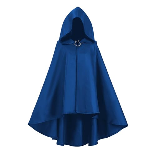 Cape de pirate médiévale unisexe adulte avec capuche pour costume Halloween et scène