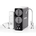 Frizzlife Reverse Osmosis Water Filter System, 8 Stage Under Sink Tankless RO System, 600 GPD Fast Flow, Reduces PFAS TDS, 3:1 Pure to Drain, Compact, MR600 Black