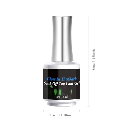 Glow In The Dark Nail Gel Top Coat 15ml miniatura 7