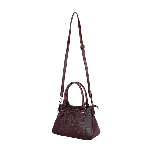 Image of DORPER MONEY Hill Full-Grain Durable Leather Top-Handle satchel Tote Handbags & Shoulder Sling Bags For Women Office Branded Stylish Latest