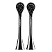 Curaprox Replacement Brush Head Black is White Carbon, for Electric Sonic Toothbrush Black is White, Brush Head in Drop Shape, with Activated Carbon, Refill Pack with 2 pcs.