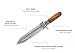 Hunting Knife - 8” Fixed Blade Knife Full Tang - Razor Sharp Double Edge Damascus Steel Knife with Walnut Wood Handle and Leather Sheath for Camping, Tactical, and Survival by Perkin
