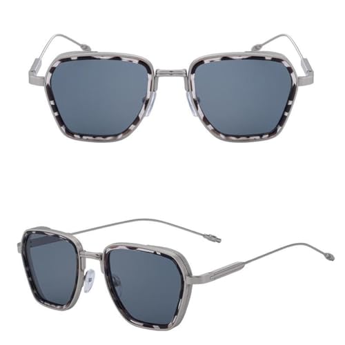 Lunettes de soleil Steampunk de luxe : finition haut de gamme et verres polygonaux.