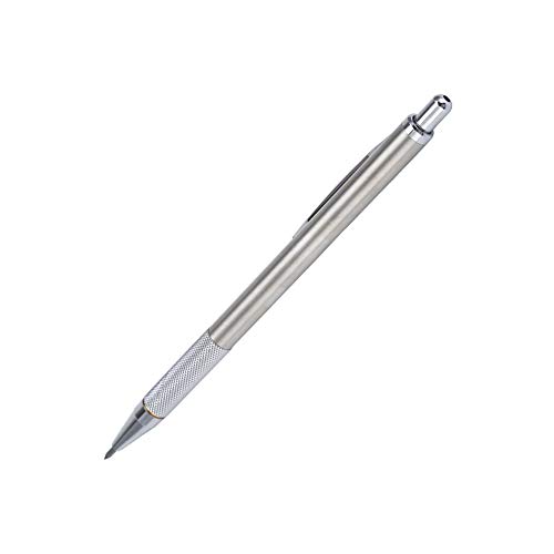 Tissting Reißnadel für Metall Gravurstifte, Hartmetall Scriber Stift 2 Farben Diamant Glasschneider Scriber Spitze Engraver Stift Glas Schneidwerkzeug für Glaskeramikplatte (Silber)