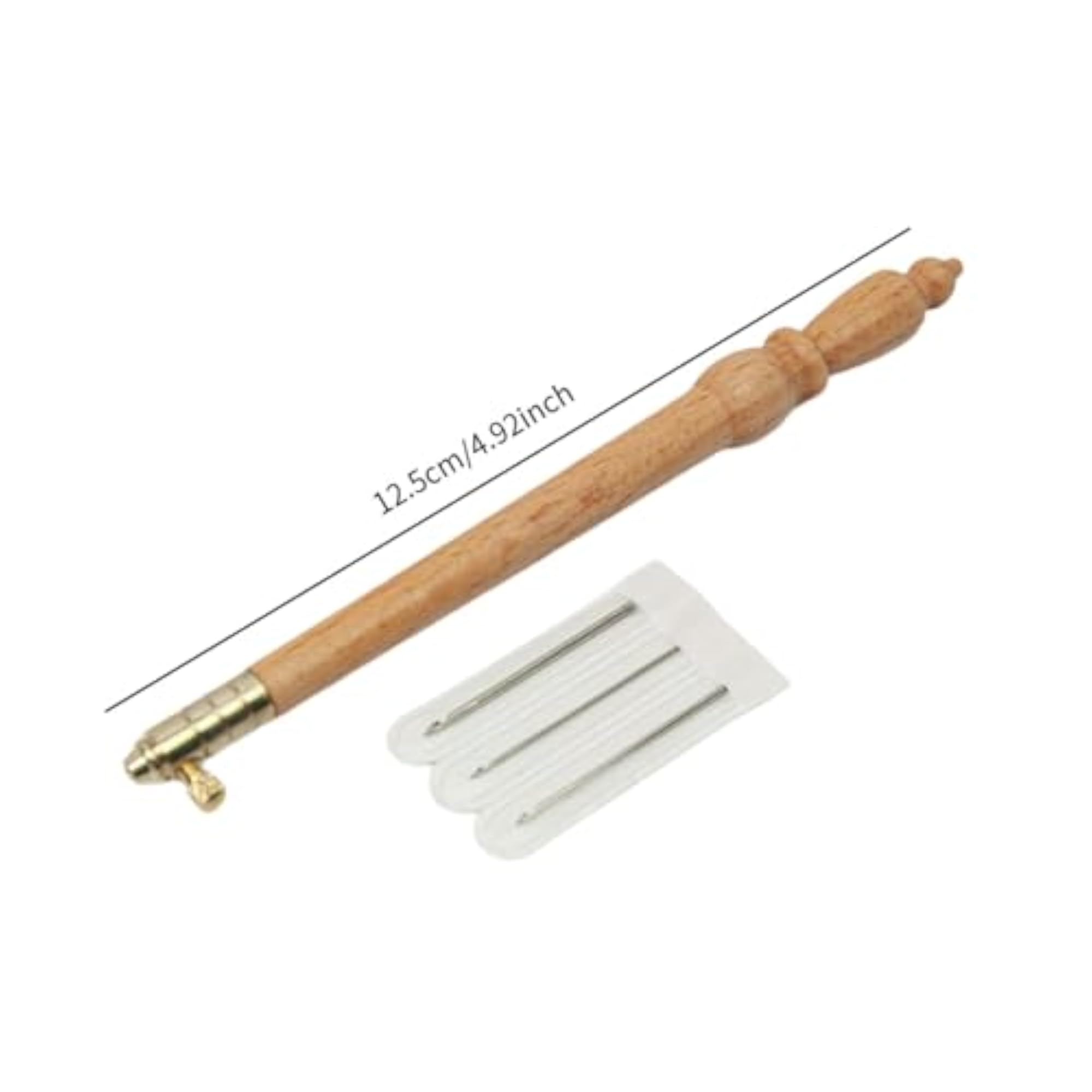 2x Embroidery Hook with 3 Needles for Weaving & Knitting, Portable