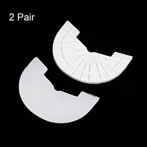 Image of HARFINGTON 2pair Shoe Sole Protector for Sneakers Size 7-8 Non Slip Pad Heel Plates Repair for Men and Women, White