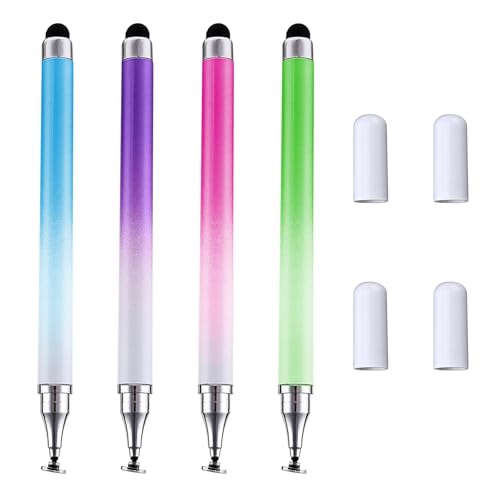4 Pcs Lapiz Tactil, Lápiz Capacitivo de Punta Fina, Lápiz Capacitivo para Pantallas Táctiles,...