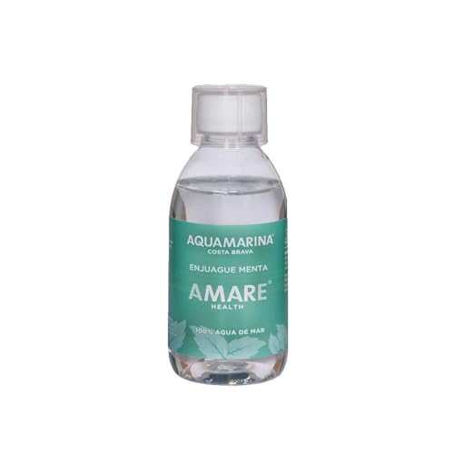 AQUAMARINA - Enjuague Bucal de Agua de Mar | 100% Natural con Menta Japonesa | Refresca y Protege Encías y Dientes | (1 Botella 250ml)