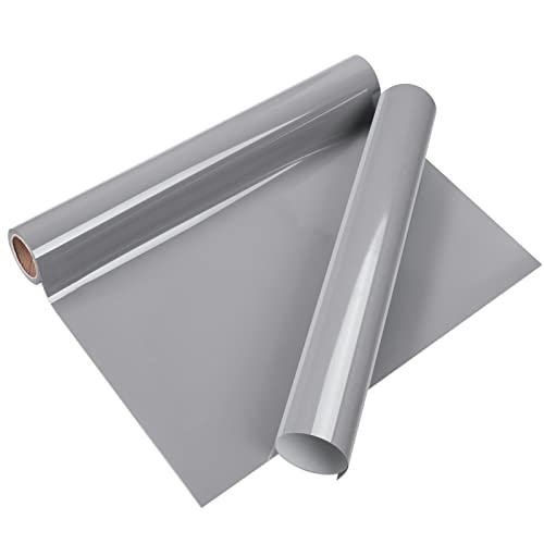 VINYL FROG Heat Transfer Vinyl Roll HTV Vinyl - 12"x5ft Grey Iron on Vinyl for T-Shirts, Heat Press Vinyl for DIY Craft Designs (Grey) -  VF-TM-RZYM01-GR-0.8x5ft