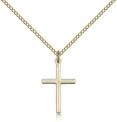 Cross Pendants - Gold Plated Cross Pendant Including 18 Inch Necklace