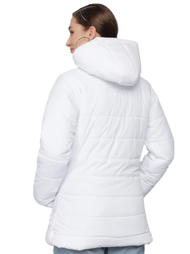 Image of KOTTY Women Nylon Full Sleeve Solid Long Length Puffer Jacket
