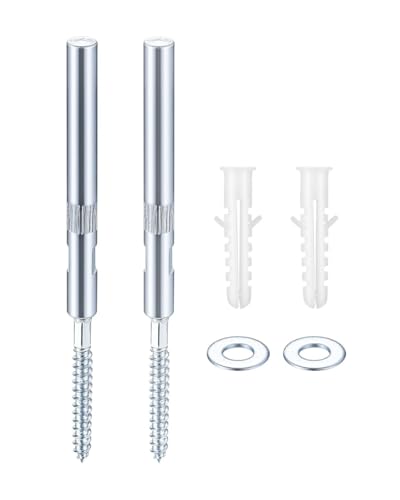 TPZORJX 2 piezas de soportes invisibles para estantes flotantes - para estantes de pared Ø10x100mm, soportes ocultos para estantes, con tornillos para estantes de pared