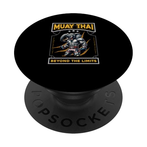 Muay Thai Beyond The Limits - Thai Boxing Strong Elephant PopSockets PopGrip Intercambiabile
