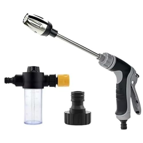 jethose Pressure Washer Nozzle Original - New & Improved 2026 Model 360 Rotating Durable Stainless Steel Spray Nozzle(Grey-b One Size)