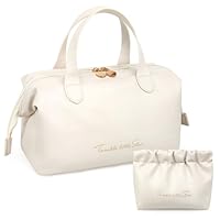 YMIFEEY 2 Stück Kosmetiktasche Kulturtasche Damen Kulturbeutel PU Make Up Tasche Groß Klein Set, Schminktasche Makeup Bag Waschtasche Reise Cosmetic Bag Beauty Case Organizer für Frauen (Beige- PU)