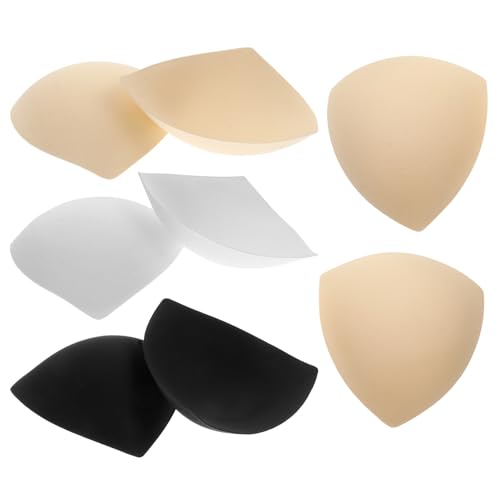 Housoutil 4 Pares de Almohadillas Triangulares de Esponja Transpirables y Resistentes Negro para Ropa Deportiva de Alta Intensidad para Sujetador Deportivo