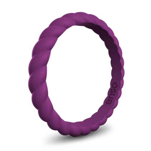 Image of Enso Rings Stackable Silicone Wedding Rings - Multiple Designs for Everyday Wear - Comfortable and Flexible