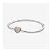 Armbänder Armband Silber Armband Herz Manschettenkette Funkelnde Blaue Scheibenverschluss Kette Armband Frauen Schmuck Armband Damen (Gem Color : Champagne, Length : 17cm)