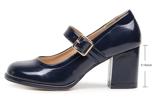 Image of VenusCelia Women's Mary Jane Pump Heeled Shoe