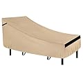 NEVERLAND Patio Lounge Chair Cover - Outdoor Waterptoof Chaise Lounge Covers with Heavy Duty Material, 420D Waterproof Outdoor Chairs Cover 76L x 32W x 32H inch Golden