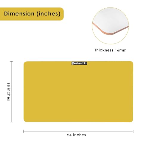Image of Lap Board for Study | Home | Dining | Office | Laptop | Computer Desk | Reading & Writing | Multi-Purpose | Made in India | (Yellow, LB 16 inchX24 inch Yellow)