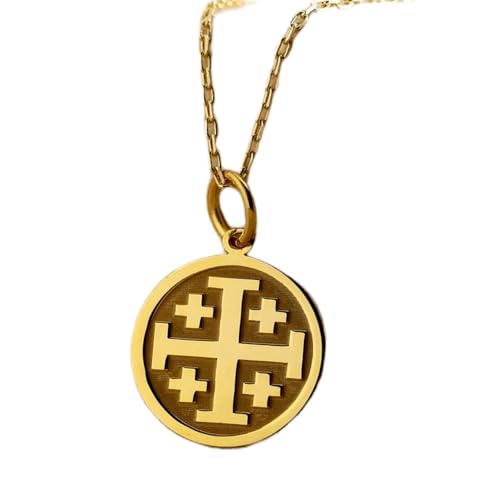 Croix de Jérusalem en argent plaqué or, finissez-en avec les bijoux qui ternissent et s'oxydent