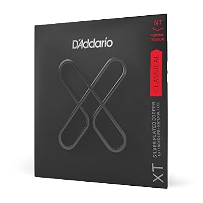 D'Addario Classical Guitar Strings, XT Coated, XTC45, Normal Tension, 6-String Set, Pack of 1