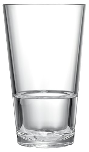 Drinique Caliber Pint Unbreakable Tritan Beer Glasses, 16 oz (Case of 24), Clear