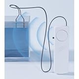 JoyousMall Sensore di livello dell'acqua con allarme da 100 dB, sonda in rame, rilevatore di perdite per casa, acquario, serbatoio, piscina, prevenzione del troppopieno, bianco, 9 x 3 cm