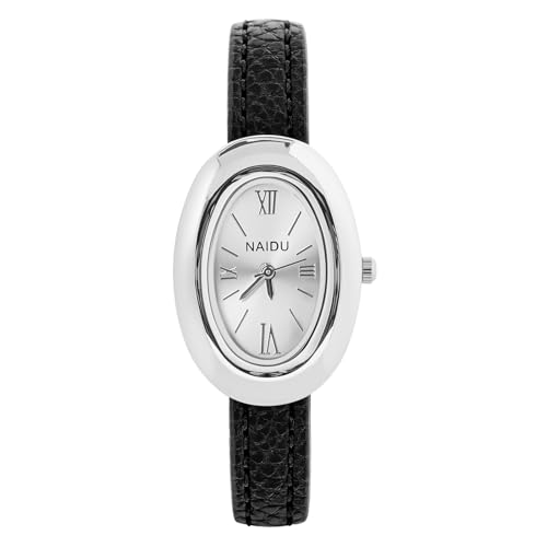 APXEL Montre pour Femme, Montres Ovale, Montre Analogique Quartz avec Bracelet en Simili Cuir, Mouvement à Quartz Montre-Bracelet Élégant Minimaliste pour...