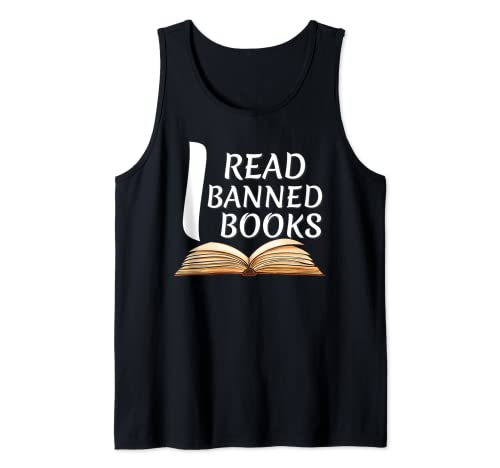 Simpatico abbigliamento per lettori della settimana dei libri vietati «I read banned books» Canotta