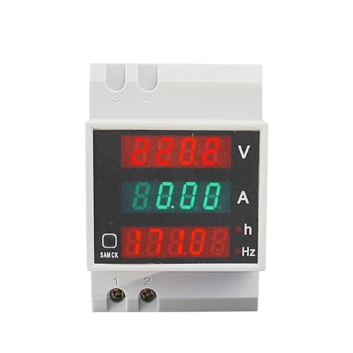 Voltmètre-ampèremètre CA rail DIN D52-2059 monophasé 80-300V avec minuterie