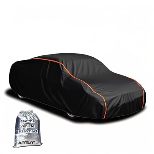 ANITANT Waterproof Sport Car Cover Super Lightweight Car Covers for Automobiles All Weather UV and Scratch Resistant Zipper Access Snow Car Covers Fit Coupe Under 163"