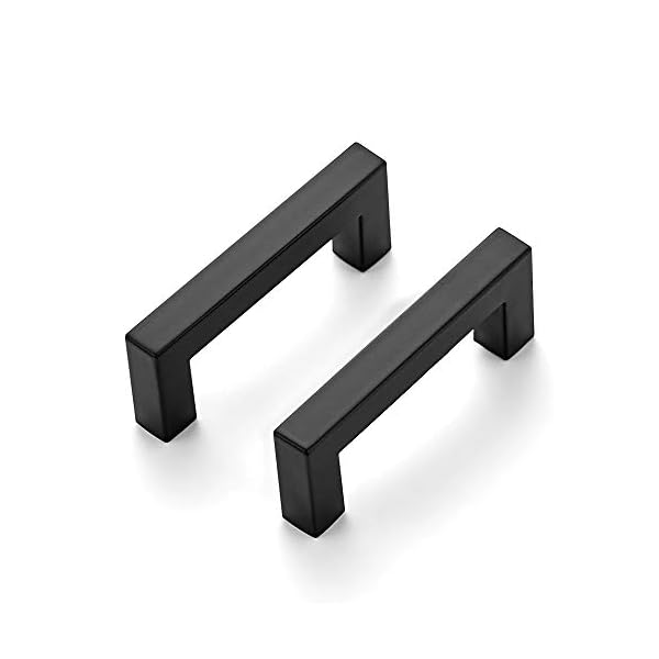 Ravinte 5 Pack 3 Inch Kitchen Square Cabinet Handles Matte Black Cabinet Pulls Black Drawer Pulls Kitchen Cabinet Hardware Kitchen Handles