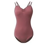 ROYAL SMEELA Maillot Danza Sin Mangas Adulto Maillots Ballet Tirantes Mujer Leotardos Bailarina Body Baile para Mujeres
