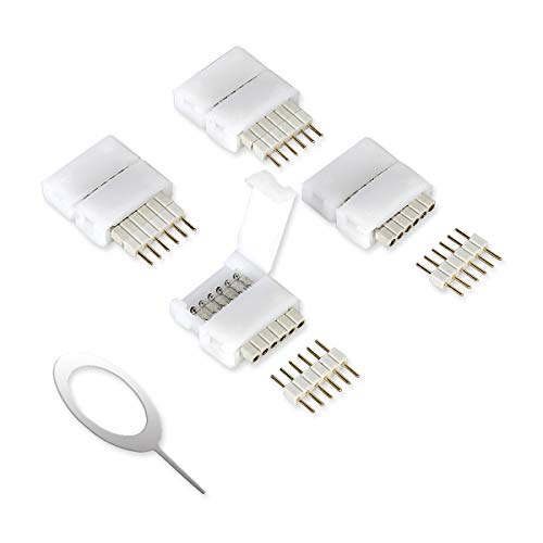 6-Pin to Cut-End Connector for Philips Hue Lightstrip Plus V3 version only (4 Pack, White)