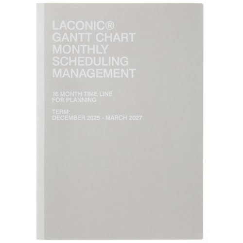 ラコニック 手帳 2026年 A4 マンスリー ガントチャート 地券紙 LGAD05-190 (2025年12月始まり)
