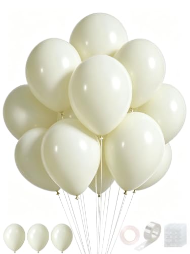 Beige Balloons 100 Pcs 12 Inch Heavy Duty Thickened Latex Party Balloon Kit