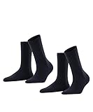 FALKE Damen Softmerino 2-Pack W SO Socken, Blau (Dark Navy 6379), 41-42 (UK 7-8 Ι US 9.5-10.5) (2er Pack)