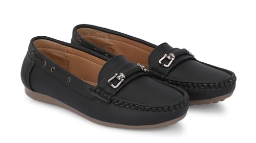 Image of Karaddi Women's Loafers | Cushioned Footbed | Stylish Fashion Moccasins | Comfortable Slip On Formal Loafer for Women | Flexible Style Casual Shoes | Formal Office Wear Shoe