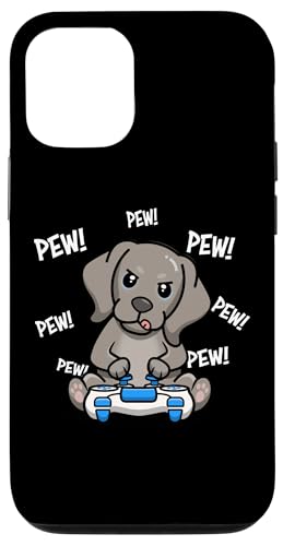Cute Kawaii Kids Boys Girls Pew Video Gamer Weimaraner Lover �X�}�z�P�[�X iPhone 12/12 Pro �p