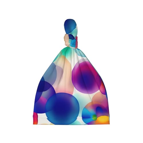 Baby Beanie So Many Bubbles Knotted Hat - Soft, Warm, Comfortable, Headwear for Newborns, 0-6 Months Black