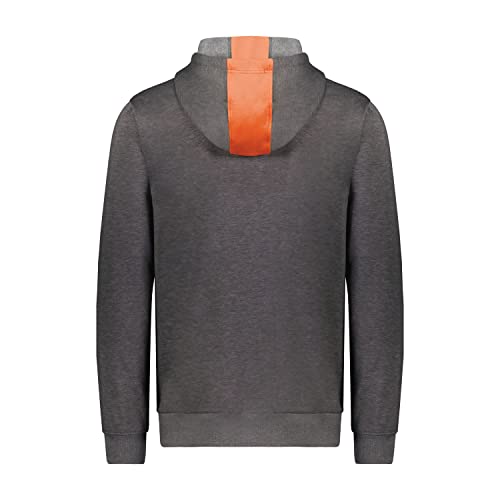 Augusta Sportswear Boys' Youth Three-Season Fleece Full Zip Hoodie, Orange/Carbon Heather, Large2