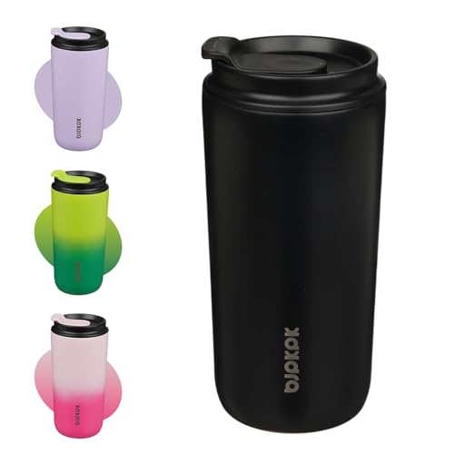 Image of BJPKPK 16oz Insulated Travel Coffee Mug, Stainless Steel Tumbler