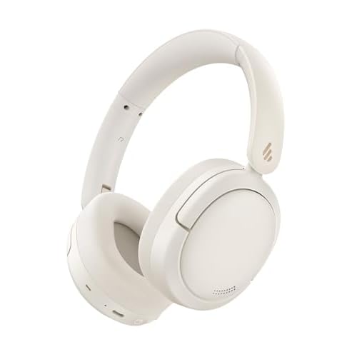 Edifier W800BT Pro Hybrid Active Noise Cancelling Headphones – Hi-Res Audio – AI Call Noise Cancellation – 45H Playtime – Fast Charging – Foldable – Wireless Over-Ear Bluetooth 5.4 Headphones – Ivory