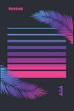  Notebook vintage color stripes: A Composition Color Vintage rainbow large notbook 6 x 9 inshes with 100 Lined Pages