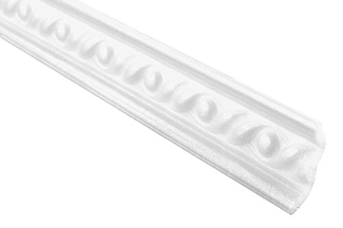 2 Meter Baguette Polystyrolleiste Coin BAR Décor Stuc 40x40mm, M-11 Cover